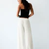 Pantalones rústicos Wide Leg con pliegues