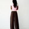 Pantalones rústicos Wide Leg con pliegues