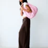 Pantalones rústicos Wide Leg con pliegues