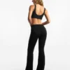 Pantalones técnicos acampanados con vuelta en la cintura – Pantalones – Mujer