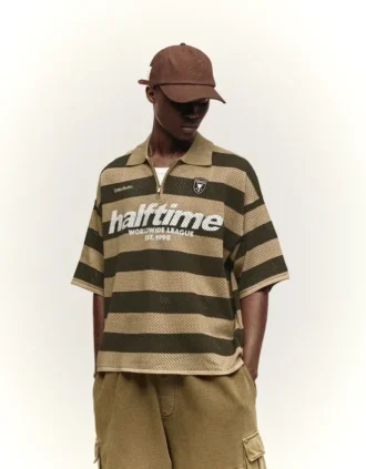 Polo de malla de manga corta con cremallera – Camisetas y polos Polo de malla de manga corta con cremallera – Camisetas y polos
