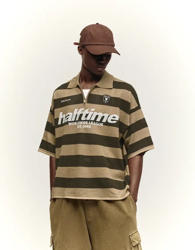 Polo de malla de manga corta con cremallera – Camisetas y polos Polo de malla de manga corta con cremallera – Camisetas y polos