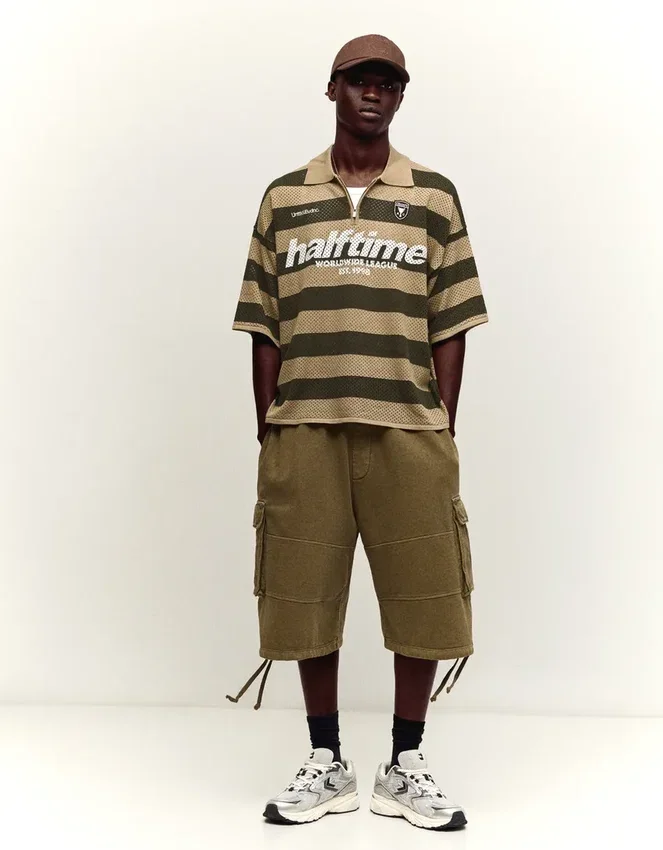 Polo de malla de manga corta con cremallera – Camisetas y polos Polo de malla de manga corta con cremallera – Camisetas y polos