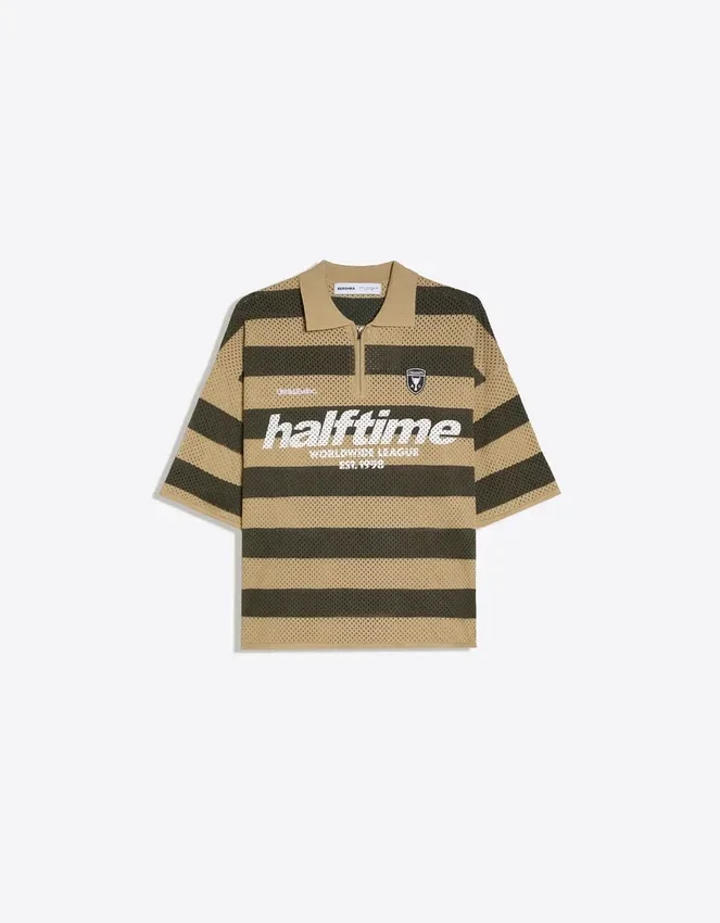 Polo de malla de manga corta con cremallera – Camisetas y polos Polo de malla de manga corta con cremallera – Camisetas y polos