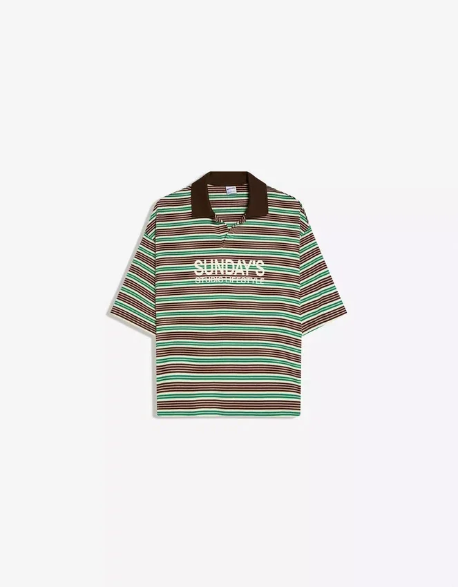 Polo de manga corta a rayas con bordado – Camisetas y polos Polo de manga corta a rayas con bordado – Camisetas y polos