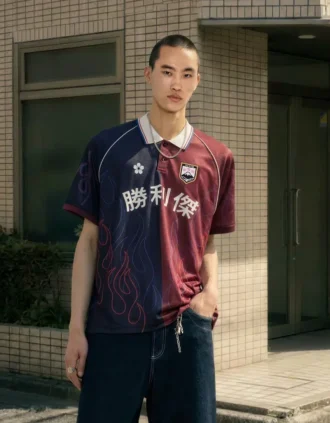 Polo de manga corta estampado