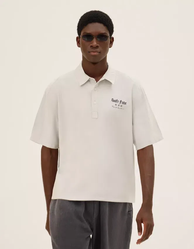 Polo de pantalón corto bordado – Camisas – Hombre Polo de pantalón corto bordado – Camisas – Hombre