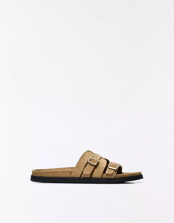 Sandalias planas con detalle de hebilla – Sandalias planas – Mujer Sandalias planas con detalle de hebilla – Sandalias planas – Mujer