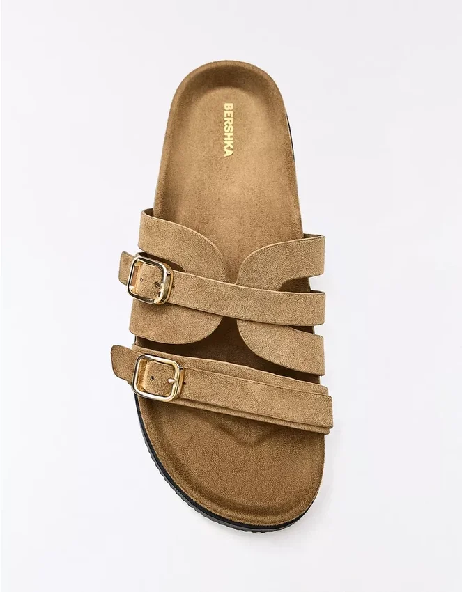 Sandalias planas con detalle de hebilla – Sandalias planas – Mujer Sandalias planas con detalle de hebilla – Sandalias planas – Mujer