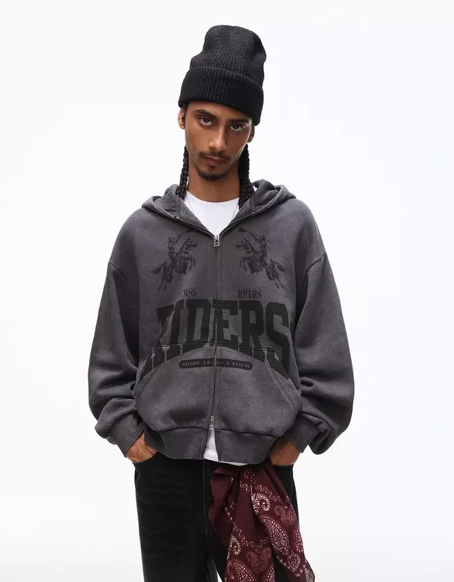 Sudadera con capucha de corte Fit estampada – Sudaderas y jerséis con capucha Sudadera con capucha de corte Fit estampada – Sudaderas y jerséis con capucha