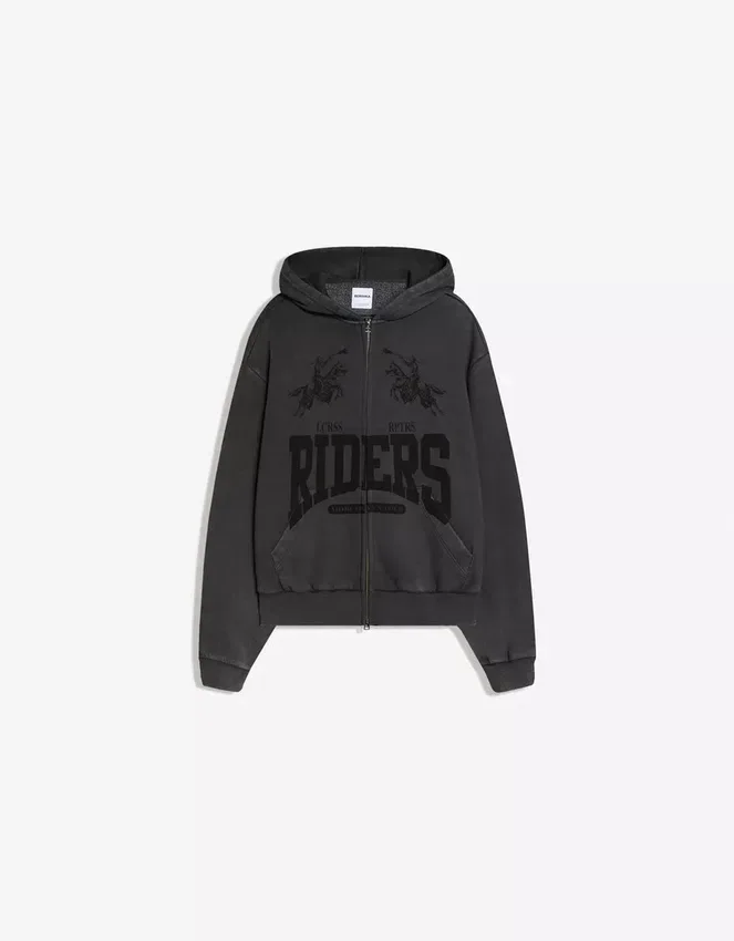 Sudadera con capucha de corte Fit estampada – Sudaderas y jerséis con capucha Sudadera con capucha de corte Fit estampada – Sudaderas y jerséis con capucha