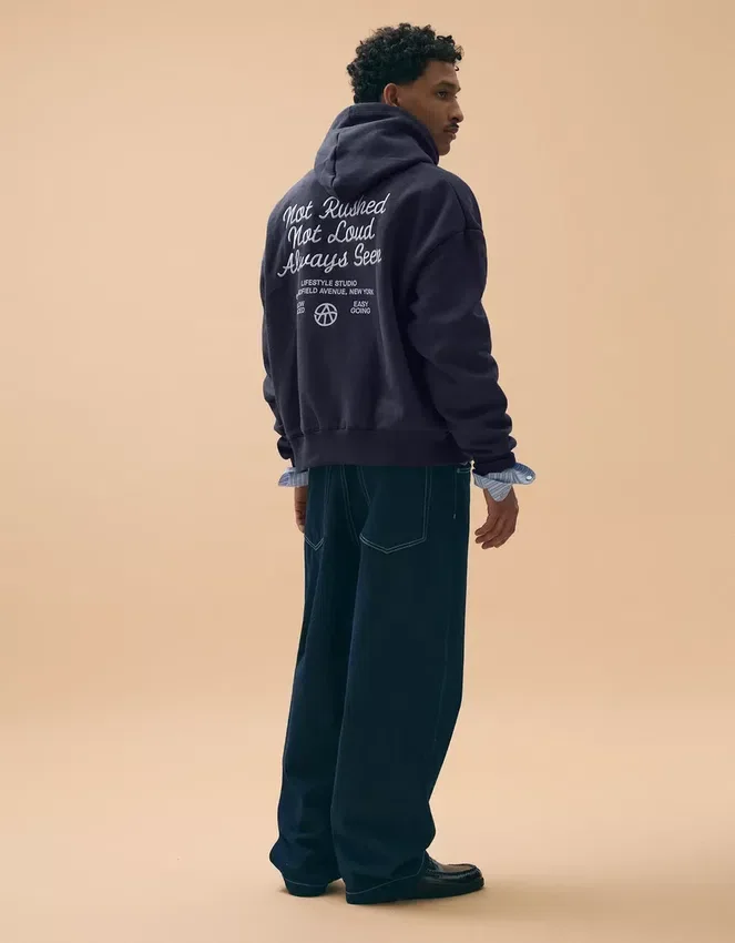 Sudadera con capucha de corte holgado y bordado – Sudaderas y jerséis con capucha Sudadera con capucha de corte holgado y bordado – Sudaderas y jerséis con capucha