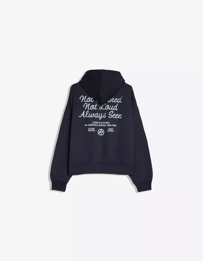 Sudadera con capucha de corte holgado y bordado – Sudaderas y jerséis con capucha Sudadera con capucha de corte holgado y bordado – Sudaderas y jerséis con capucha