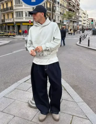 Sudadera con capucha de corte holgado y efecto lavado – Sudaderas y jerséis con capucha – Hombre