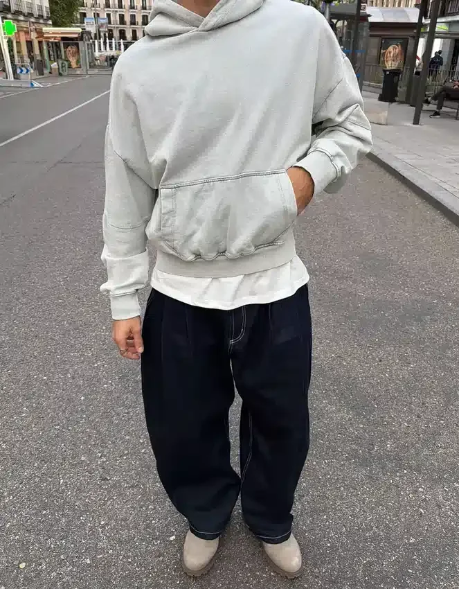 Sudadera con capucha de corte holgado y efecto lavado – Sudaderas y jerséis con capucha – Hombre Sudadera con capucha de corte holgado y efecto lavado – Sudaderas y jerséis con capucha – Hombre