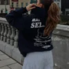 Sudadera con capucha estampada