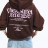 Sudadera con capucha estampada