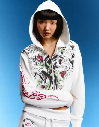Sudadera con capucha estampada Ed Hardy X Bershka – Mujer