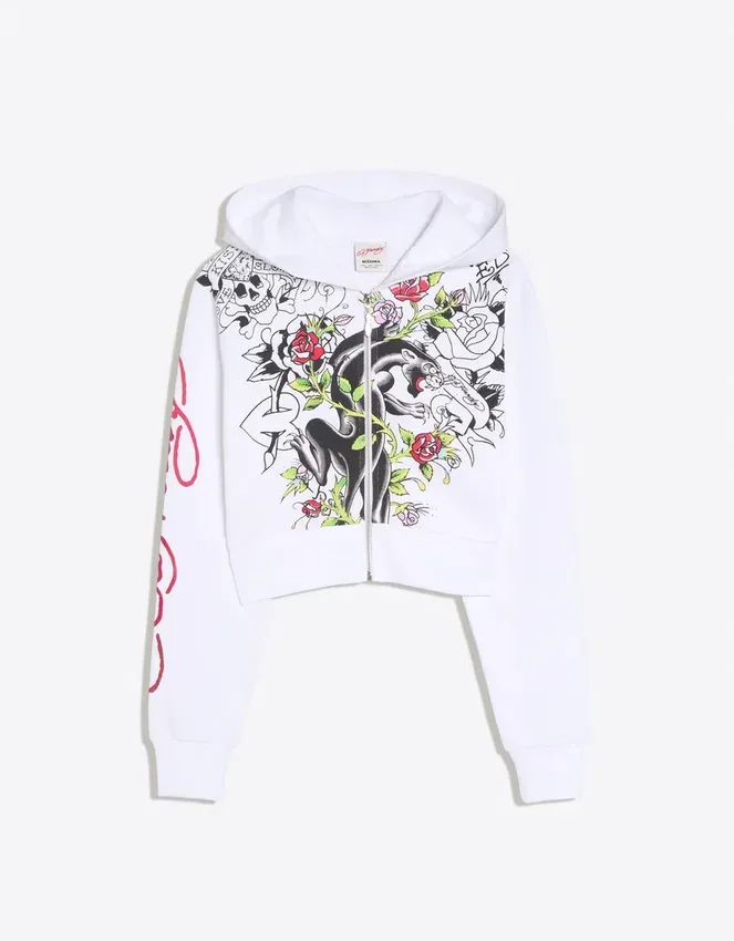 Sudadera con capucha estampada Ed Hardy X Bershka – Mujer Sudadera con capucha estampada Ed Hardy X Bershka – Mujer