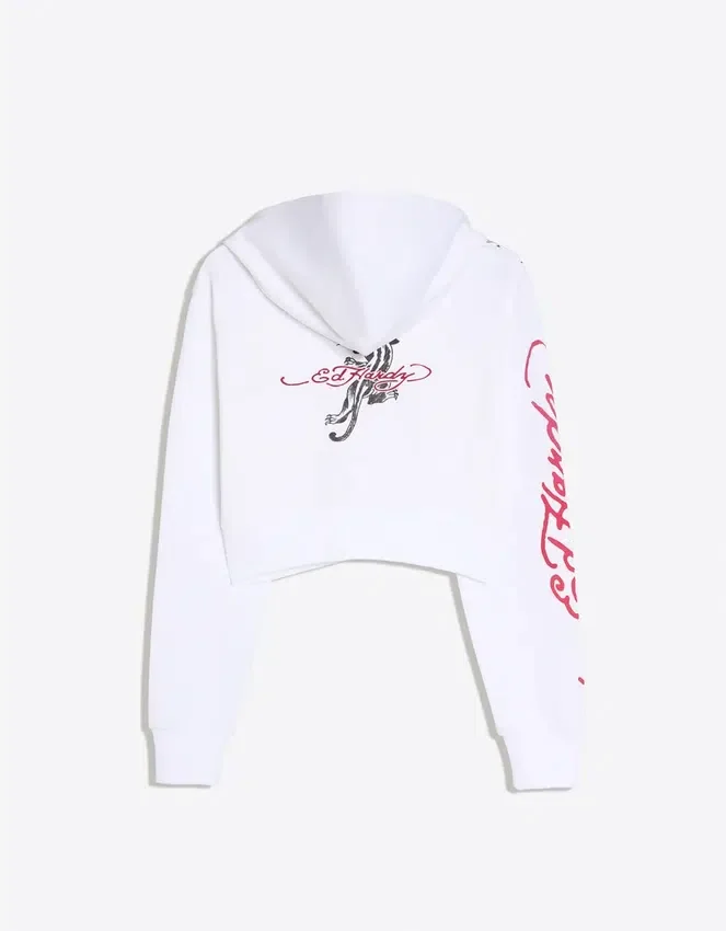 Sudadera con capucha estampada Ed Hardy X Bershka – Mujer Sudadera con capucha estampada Ed Hardy X Bershka – Mujer