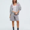 Sudadera con capucha Oversize estampada y cremallera Sudadera con capucha Oversize estampada y cremallera