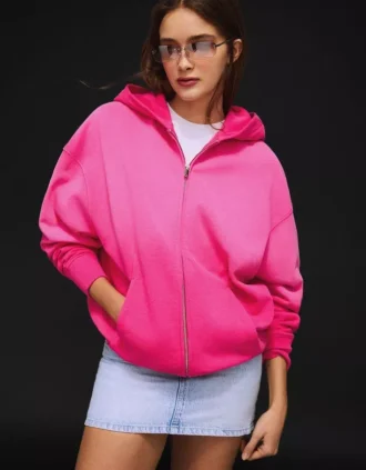 Sudadera con capucha Oversize y cremallera Sudadera con capucha Oversize y cremallera