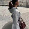 Sudadera con capucha y cremallera de cintura alta – #Bershkastyle – Mujer Sudadera con capucha y cremallera de cintura alta – #Bershkastyle – Mujer