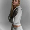 Sudadera con capucha y cremallera de cintura alta – #Bershkastyle – Mujer