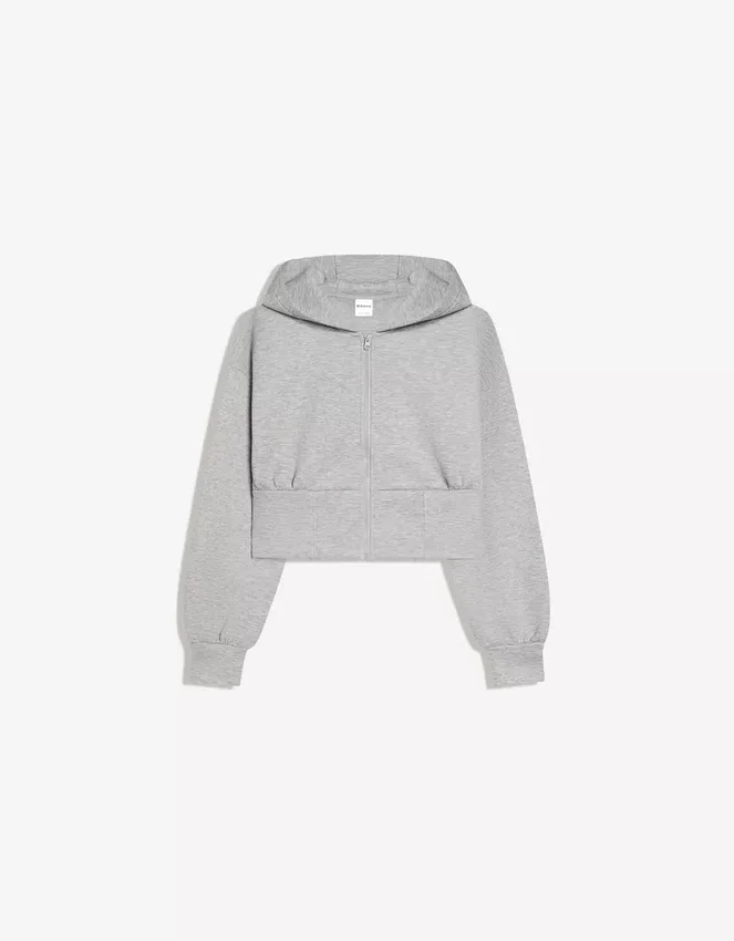 Sudadera con capucha y cremallera de cintura alta – #Bershkastyle – Mujer Sudadera con capucha y cremallera de cintura alta – #Bershkastyle – Mujer