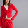 Sudadera con capucha y cremallera de mezcla de modal suave – Sudaderas y jerséis con capucha