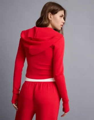 Sudadera con capucha y cremallera de mezcla de modal suave – Sudaderas y jerséis con capucha