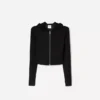 Sudadera con capucha y cremallera de mezcla de modal suave