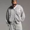Sudadera con cremallera de corte holgado y estampado – Sudaderas y jerséis con capucha Sudadera con cremallera de corte holgado y estampado – Sudaderas y jerséis con capucha