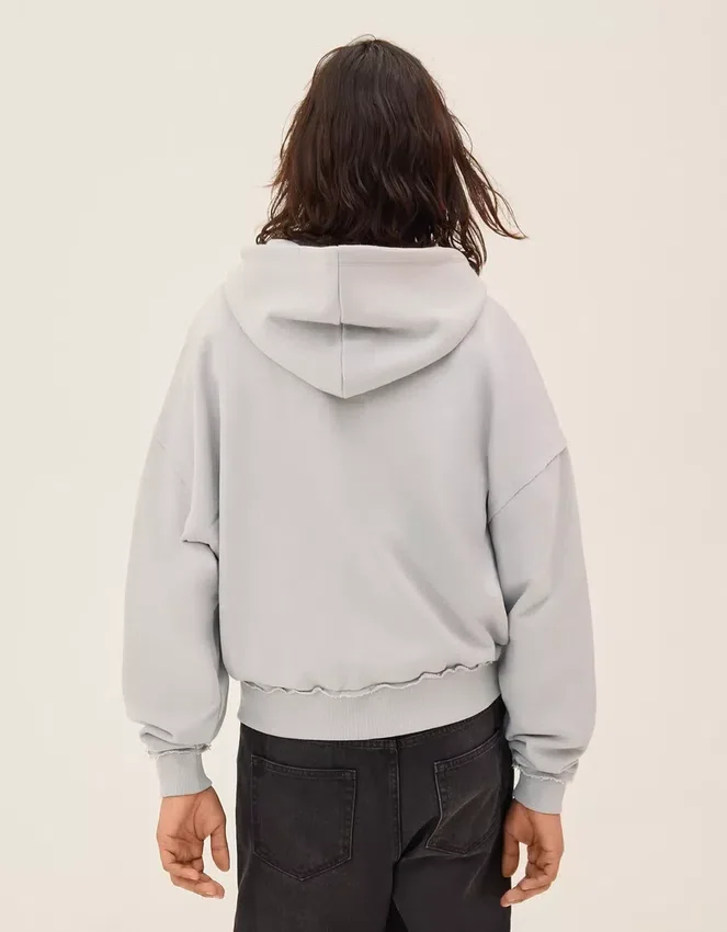 Sudadera con cremallera de corte holgado y estampado – Sudaderas y jerséis con capucha Sudadera con cremallera de corte holgado y estampado – Sudaderas y jerséis con capucha