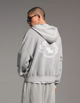 Sudadera con cremallera de corte holgado y estampado – Sudaderas y jerséis con capucha Sudadera con cremallera de corte holgado y estampado – Sudaderas y jerséis con capucha