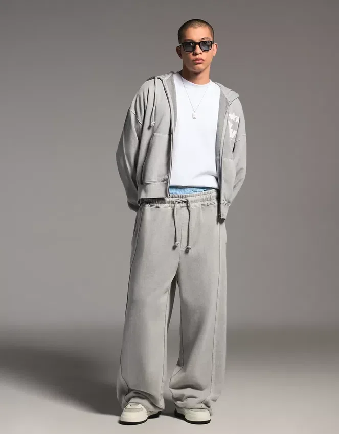 Sudadera con cremallera de corte holgado y estampado – Sudaderas y jerséis con capucha Sudadera con cremallera de corte holgado y estampado – Sudaderas y jerséis con capucha