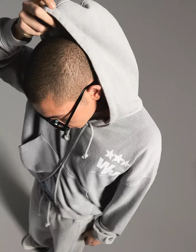 Sudadera con cremallera de corte holgado y estampado – Sudaderas y jerséis con capucha Sudadera con cremallera de corte holgado y estampado – Sudaderas y jerséis con capucha