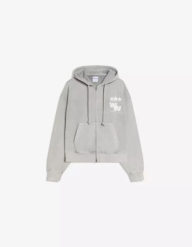 Sudadera con cremallera de corte holgado y estampado – Sudaderas y jerséis con capucha Sudadera con cremallera de corte holgado y estampado – Sudaderas y jerséis con capucha
