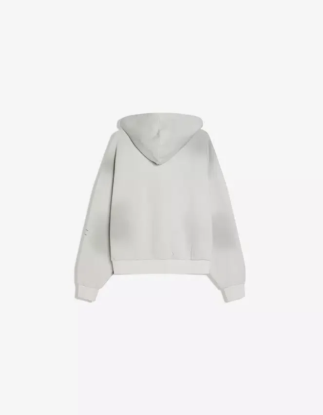 Sudadera con capucha corta con efecto lavado – Hombre Sudadera con capucha corta con efecto lavado – Hombre