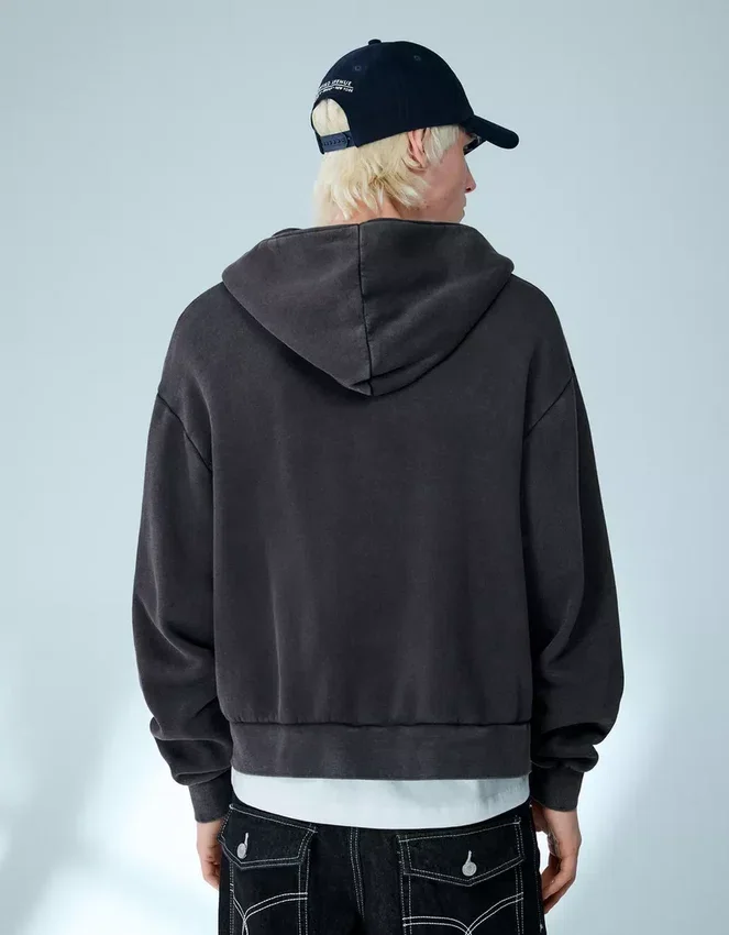 Sudadera corta con cremallera Fit – Sudaderas y jerséis con capucha – Hombre Sudadera corta con cremallera Fit – Sudaderas y jerséis con capucha – Hombre