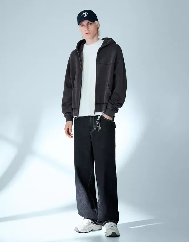 Sudadera corta con cremallera Fit – Sudaderas y jerséis con capucha – Hombre Sudadera corta con cremallera Fit – Sudaderas y jerséis con capucha – Hombre