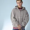 Sudadera corta con cremallera y corte Fit con estampado – Sudaderas y jerséis con capucha Sudadera corta con cremallera y corte Fit con estampado – Sudaderas y jerséis con capucha