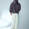 Sudadera corta de corte holgado con cremallera y estampado – Sudaderas y jerséis con capucha Sudadera corta de corte holgado con cremallera y estampado – Sudaderas y jerséis con capucha