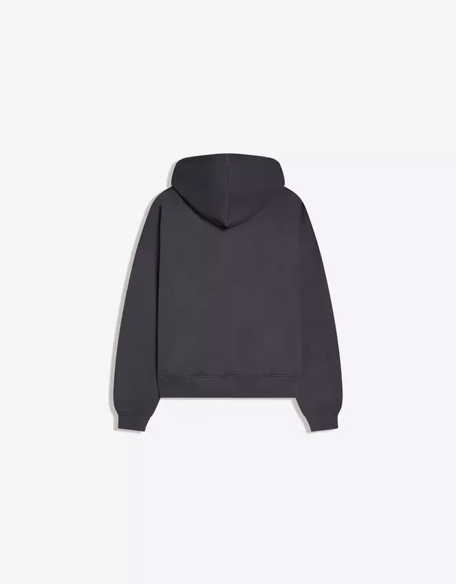 Sudadera corta de corte holgado con cremallera y estampado – Sudaderas y jerséis con capucha Sudadera corta de corte holgado con cremallera y estampado – Sudaderas y jerséis con capucha