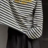 Sudadera de cuello redondo a rayas – Sudaderas y jerséis con capucha Sudadera de cuello redondo a rayas – Sudaderas y jerséis con capucha