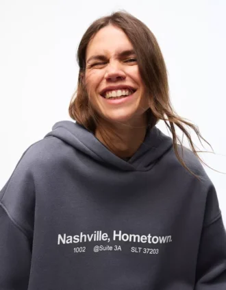 Sudadera estampada con capucha – Tops y bodies