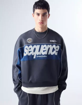 Sudadera estampada de cuello redondo – Sudaderas y jerséis con capucha