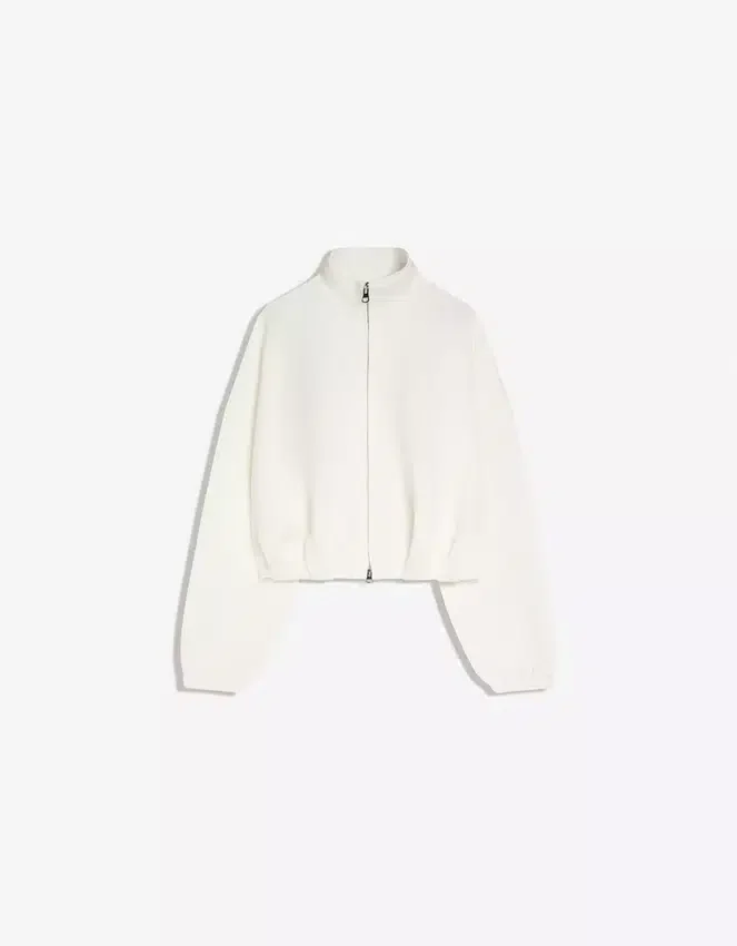 Sudadera holgada con cremallera y efecto neopreno Sudadera holgada con cremallera y efecto neopreno