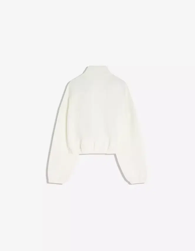 Sudadera holgada con cremallera y efecto neopreno Sudadera holgada con cremallera y efecto neopreno