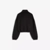 Sudadera holgada con cremallera y efecto neopreno